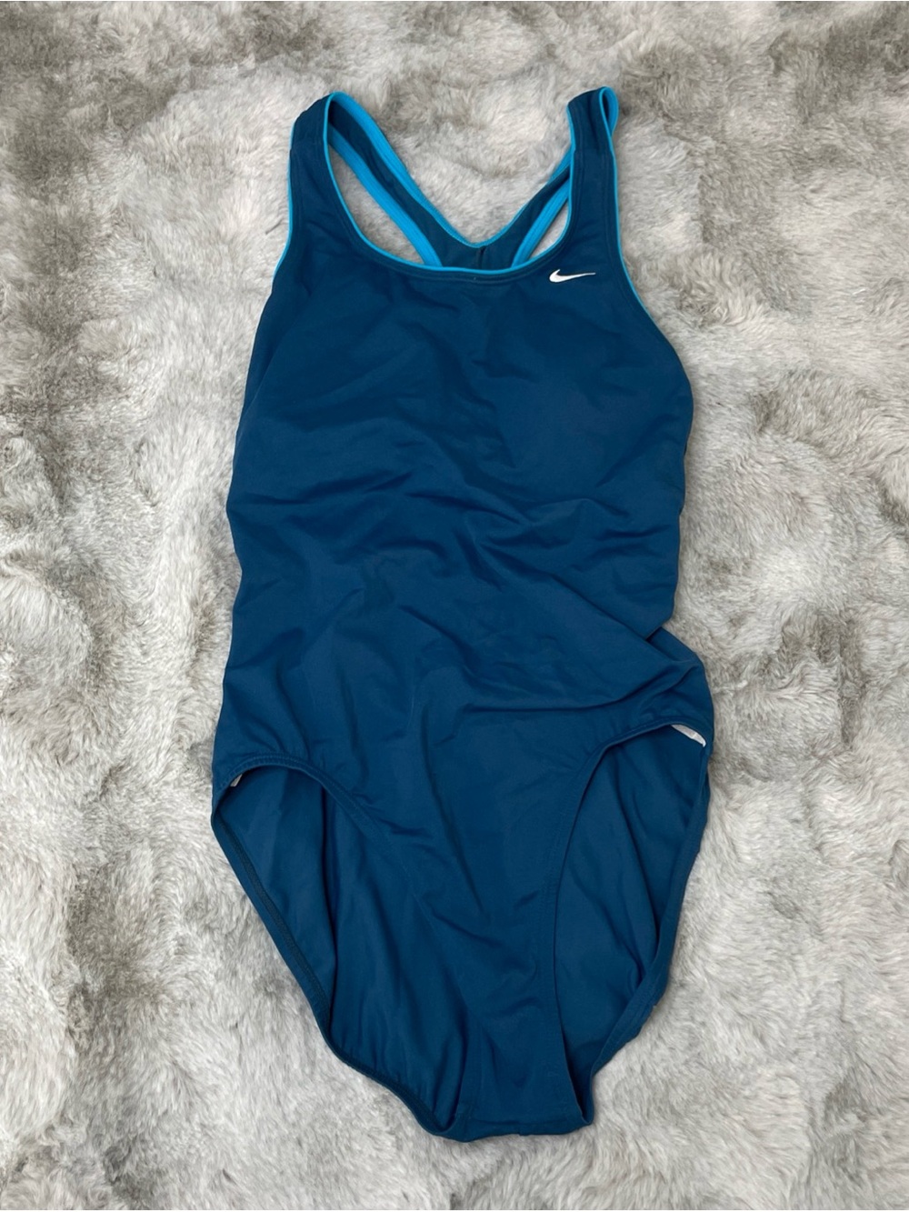 Nike Teal and Aqua Racerback One-Piece Swimsuit-0282